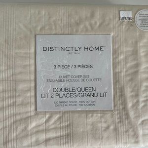 Distinctly Home Queen/Double Duvet Cover Set - Brand New